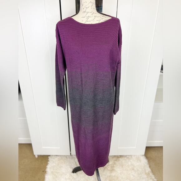LAFAYETTE 148 New York NWT 100% Wool Knit Sweater Dress Size Large - Picture 1 of 11